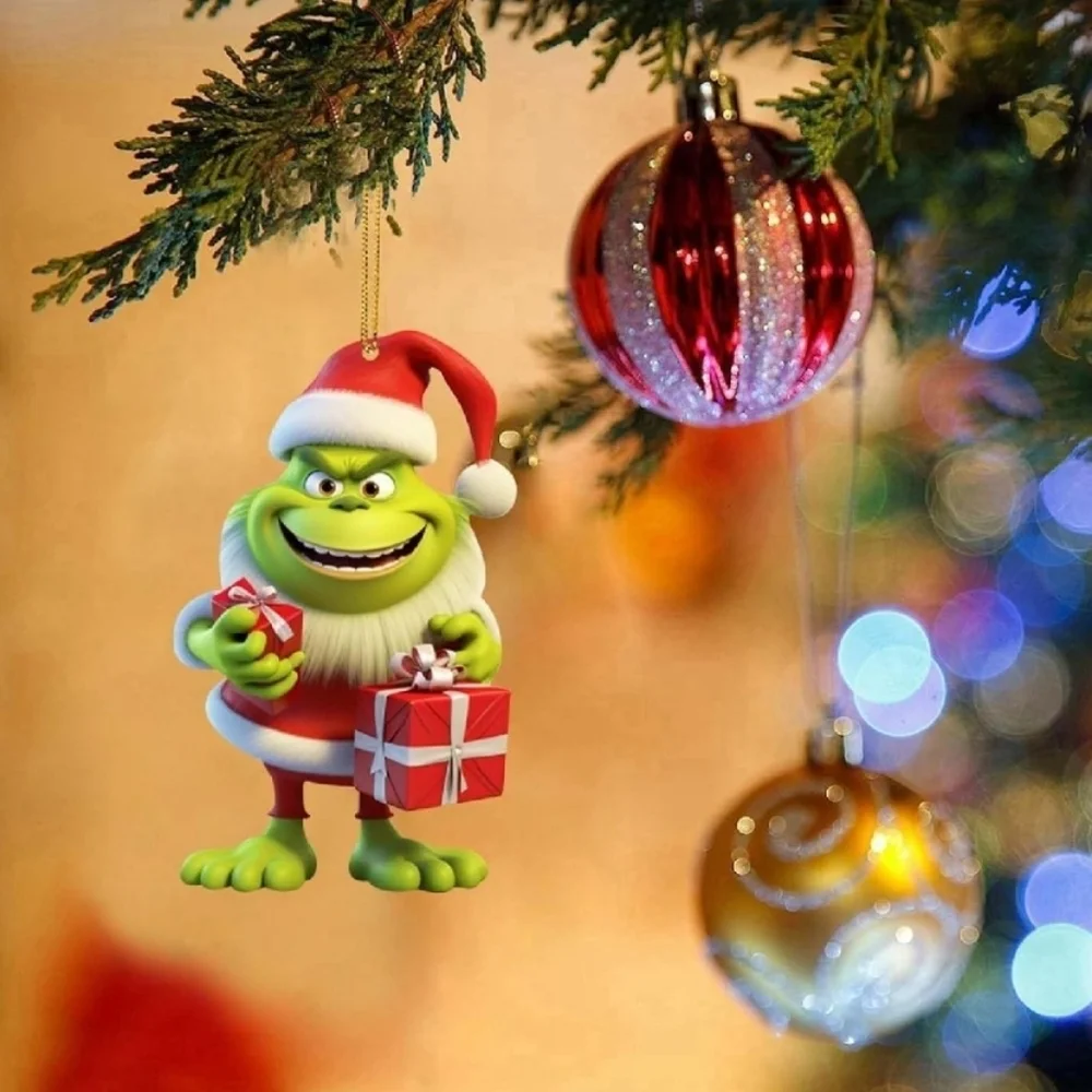 New Cartoon Grinches Christmas Tree Unique Decoration/ Ornaments Set of 8 3D
